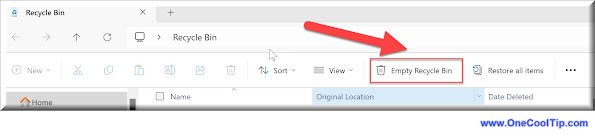 Empty Recycle Bin - Right Click