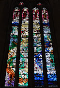 Tour Scotland photograph shot today of a stained glass window in the .