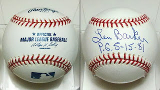 Len Barker Signed Rawlings MLB Baseball with Perfect Game 5-15-81 inscription