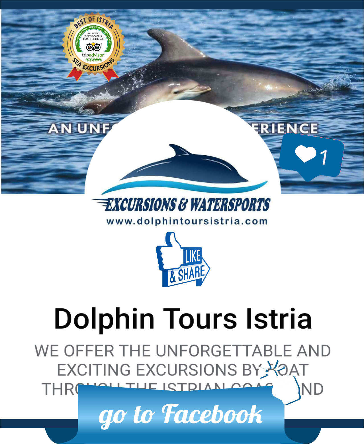 Dolphin tours Istria on Facebook