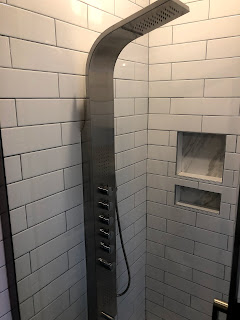  Modern high end shower stall multiple areas zones. 