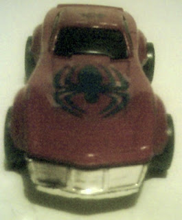 Front view of Spider-Man diecast car 2009