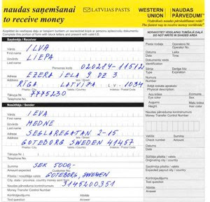 Contoh Formulir Western Union - James Horner Unofficial