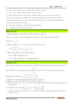 devoir de synthèse 3 math 3ème année technique