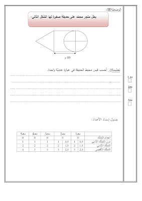 تحميل امتحان رياضيات سنة سادسة الثلاثي الثاني