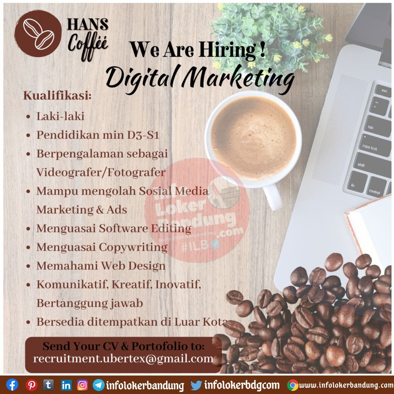 Lowongan Kerja Hans Coffee Bandung November 2020