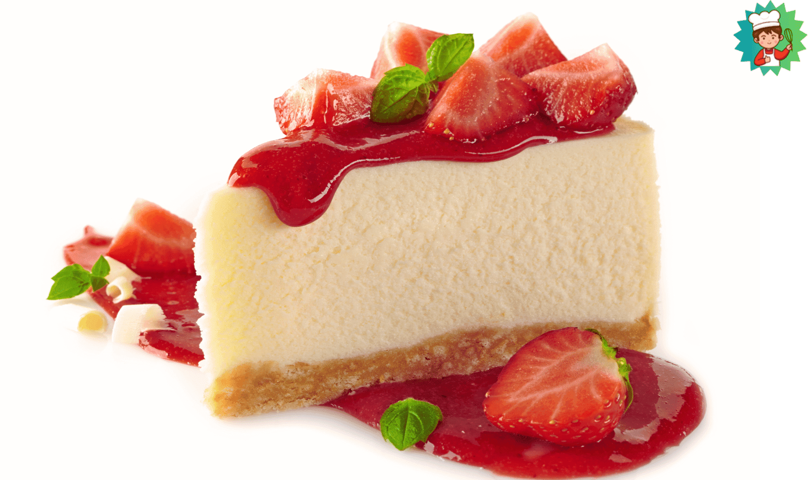 un cheesecake vegan à New York avec sa sauce framboise-fraise maison !