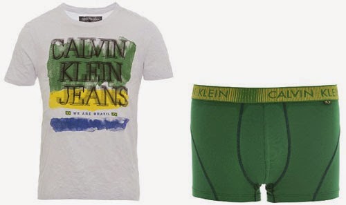 camiseta e cueca Calvin Klein para o Mundial 2014