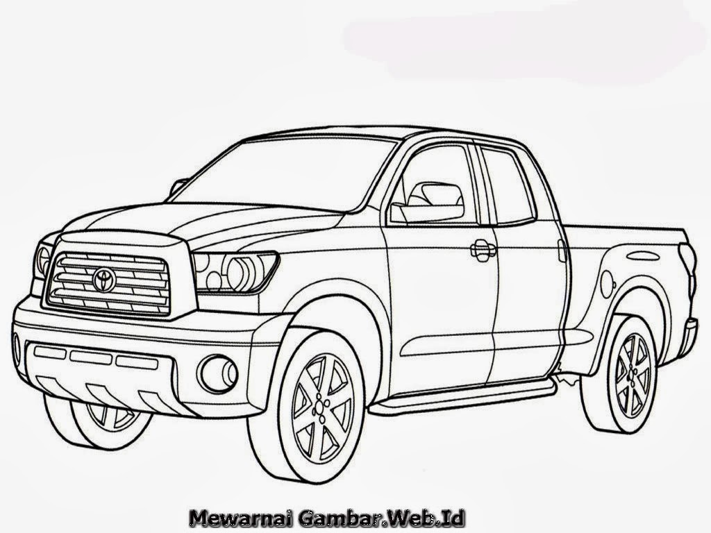 Gambar Mewarnai Gambar Sketsa Transportasi Mobil Truk 1 Diwarnai Anak