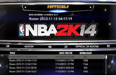 NBA 2K14 Roster Update 11/15/13