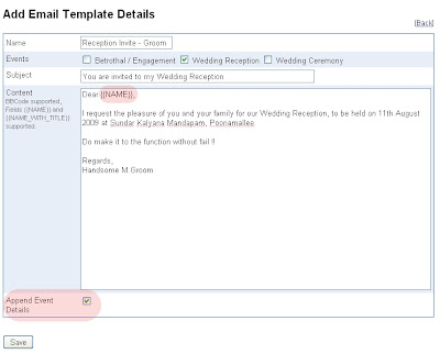You may use this template in the Guest list view 