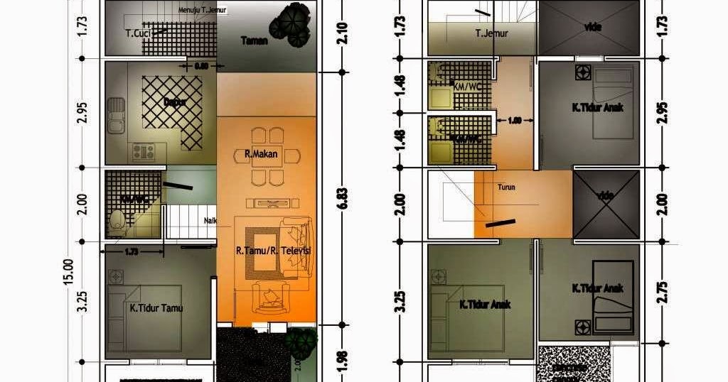  Desain  Rumah  Minimalis  2 Lantai  Luas  Tanah  90m2  Gambar 