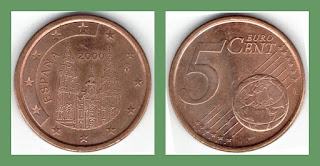 S24 SPAIN 5 EURO CENTS COIN XF (1999-2009)