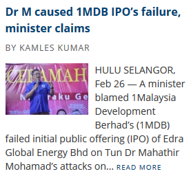 (themalaymailonline) dr-m-caused-1mdb-ipos-failure-minister-claims
