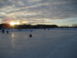 Outdoor Ice Skating at Westchester Lagoon, Alaska