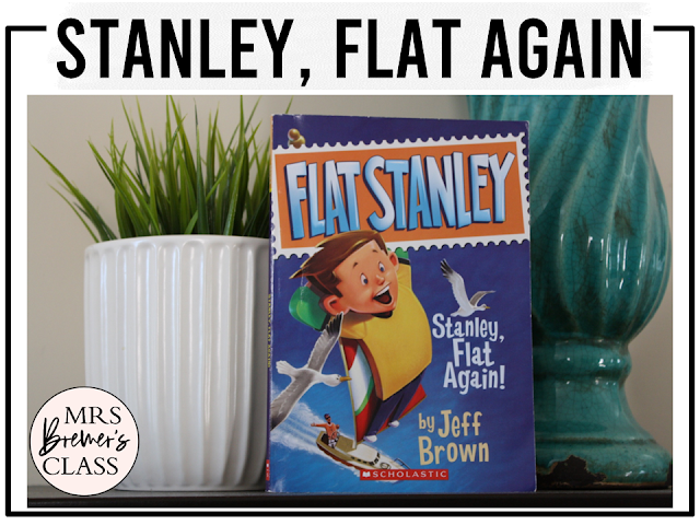 Flat Stanley Flat Again book study activities unit with literacy printables, reading companion activities, comprehension worksheets for First Grade and Second Grade