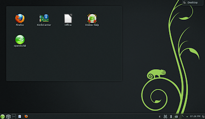 openSUSE 12.3 - Default KDE Desktop