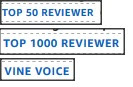 Amazon badges for top reviewer and vine voice