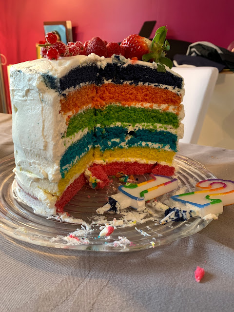 anniversaire 12 ans, gateau arc-en-ciel, lifestyle, les petites bulles de ma vie