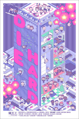 San Diego Comic-Con 2018 Exclusive Die Hard Movie Poster Screen Print by 100% Soft x Mondo