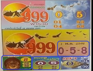 Thai Lottery 3up Lucky Tips For 16-11-2018