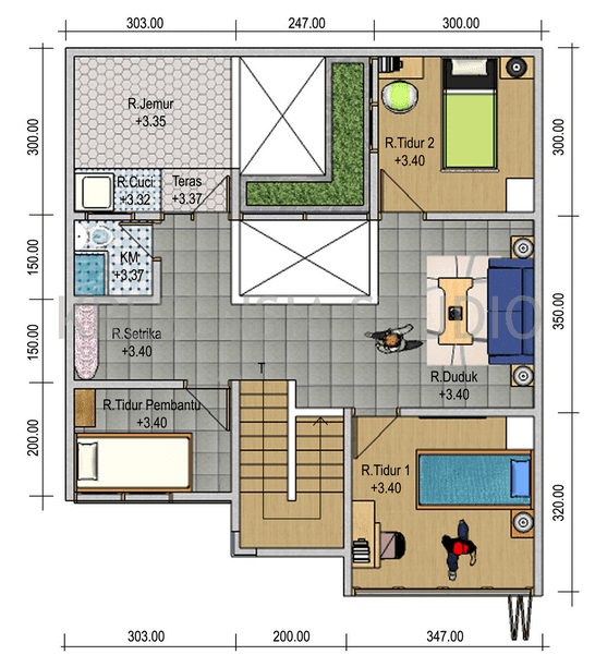 17 Desain Rumah Minimalis Modern 3 Kamar Tidur Paling Bagus - Rumah 