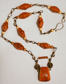 Summer Color Surprise blog hop: ceramic, antique bronze, ooak pendant, ooak necklace :: All Pretty Things