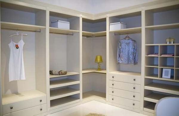 luxurious corner closet organizer design