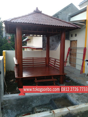 Gazebo Glugu Segi Empat Sirap