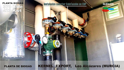 Colector calefacción calorifugado en CHP planta de biogas kernel 500kw