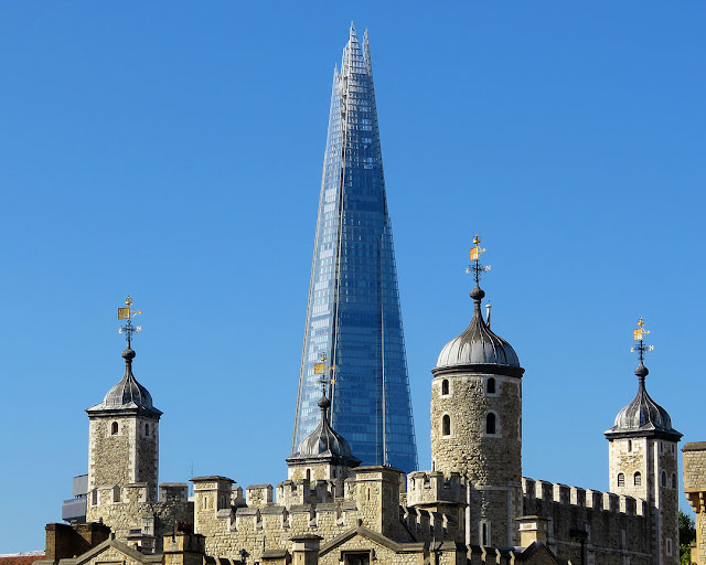 The Shard by Renzo Piano seen beyond the White Tower, London