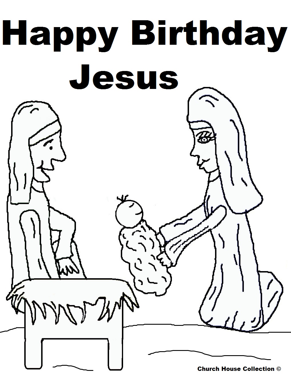 Baby Jesus Coloring Page