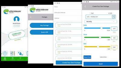 How to create package for others using My Ethiotel