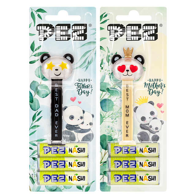 Best Dad Ever PEZ Panda and Best Mom Ever on Blister Card 2024 limited edition