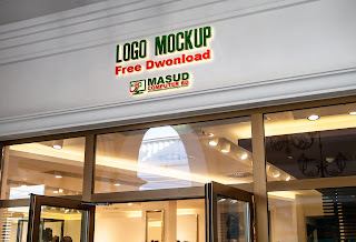 Shop Facade Logo MockUp Free Download | Free PSD Mockup