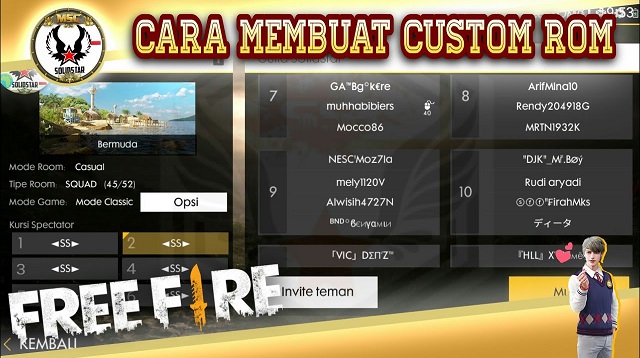 Cara Mendapatkan Custom Room Garena