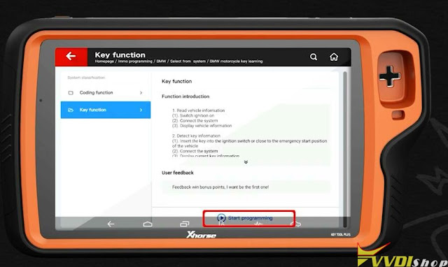 Program BMW Motorcycle XM38 Key with VVDI Key Tool Plus 6