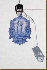 Lisbon, tile and lamp
