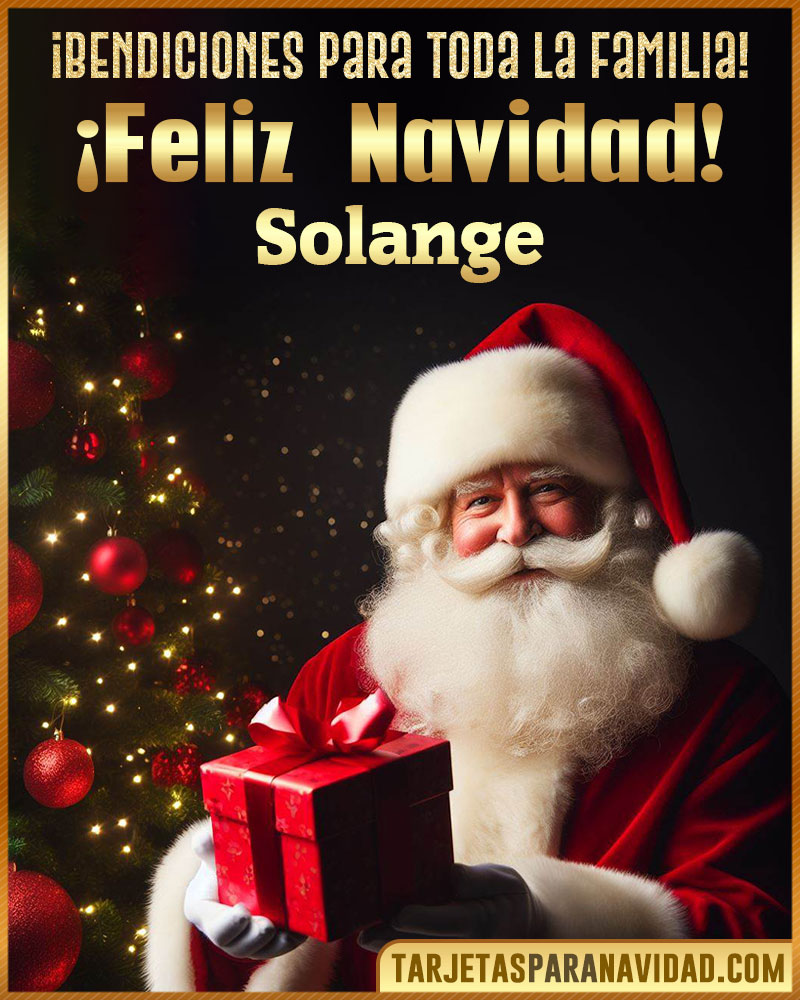 Tarjetas de Papá Noel para Solange
