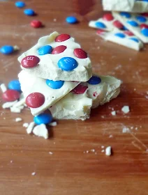 Red White and Blue Bark | by Life Tastes Good is perfect for the 4th of July! #Patriotic #Candy