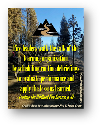 wildland firefighters walking up a road in the forest