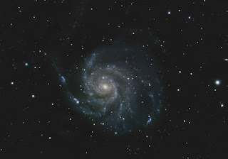 Photo of M101 with supernova and foreground stars.