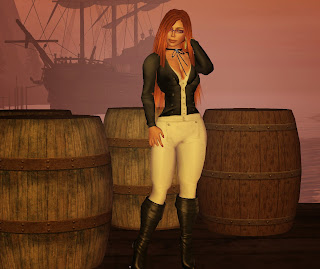 redhead pirate glasses boots