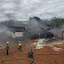 Incêndio atinge garagem de ônibus no Distrito Industrial, em Juazeiro