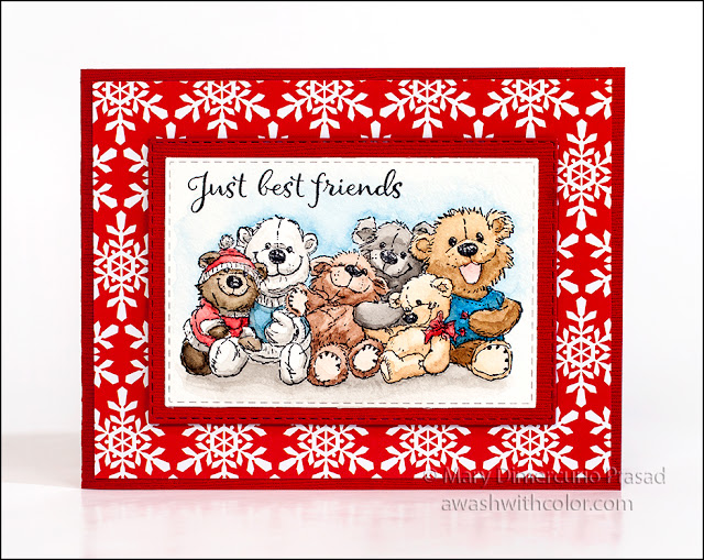 Bunch of Bears by Rubbernecker Stamps Watercolor by Prima