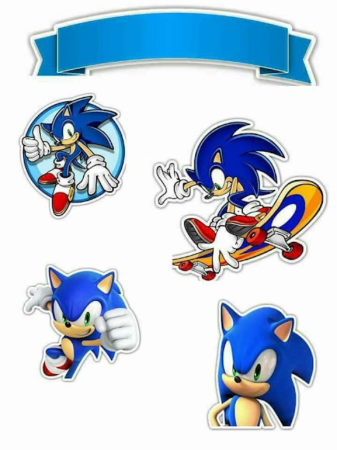 Sonic Free Printable Cake Toppers.