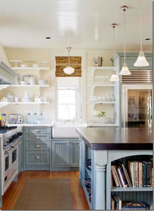 blue kitchen