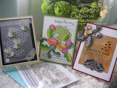 trio of cards using the same stamp set front