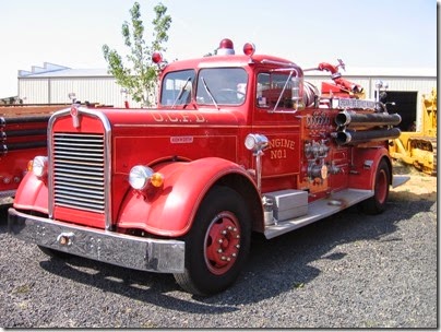IMG_8564 Oregon City Fire Department 1950 Kenworth-Howard Cooper Fire Truck at Antique Powerland in Brooks, Oregon on August 1, 2009