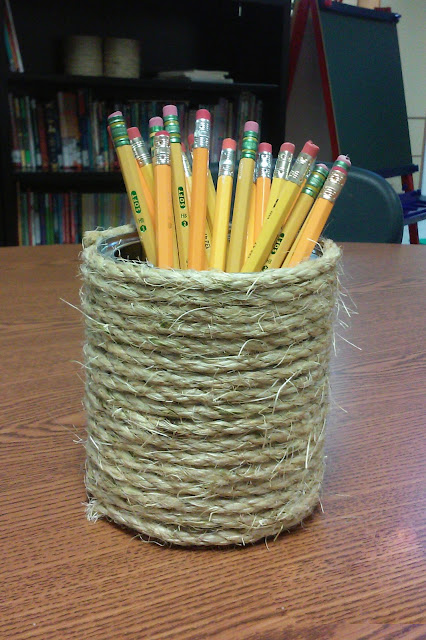 DIY Twine Pencil Holder, twine pencil holder, pencil holder, DIY, craft, classroom pencil holder, classroom decor, decor, decoration, rustic pencil holder, rustic twine pencil holder, marker holder, crayon holder, scissor holder, twine craft, repurpose formula can, camping classroom, formula can craft, repurpose formula can, formula can project, reuse formula can, formula can storage